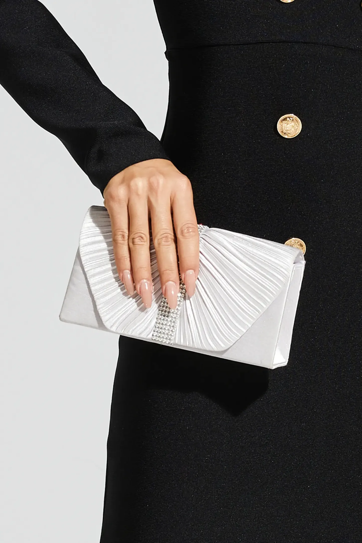 Curitis Silver Flap Bag