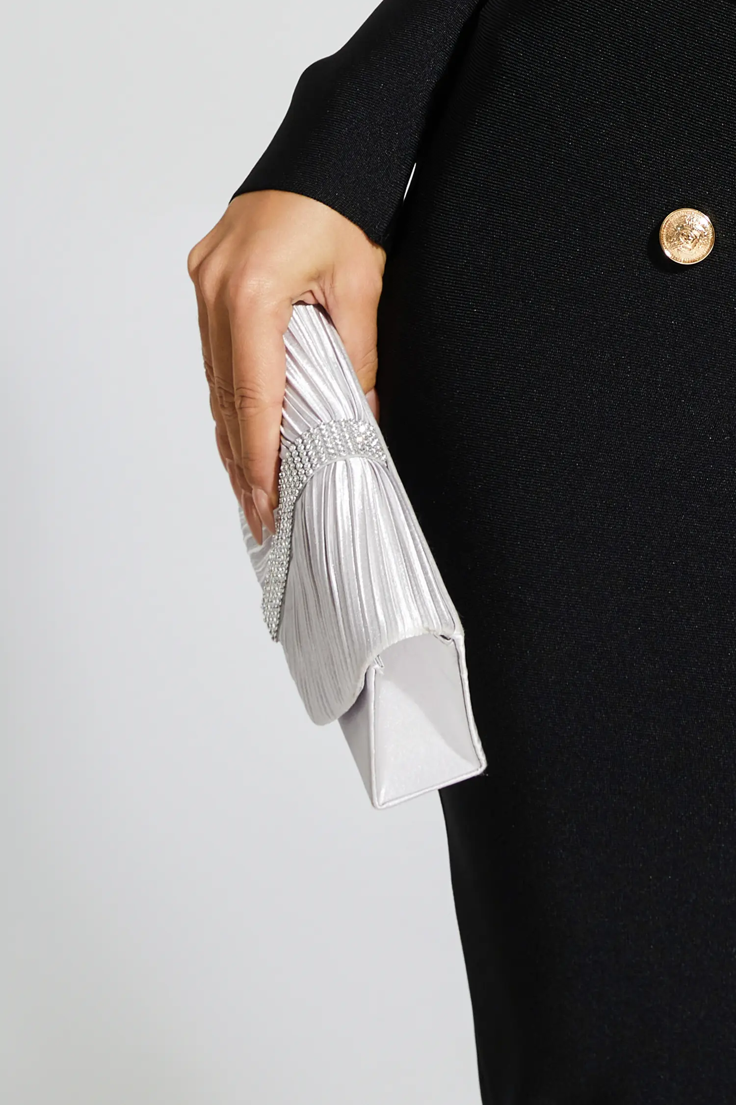 Curitis Silver Flap Bag