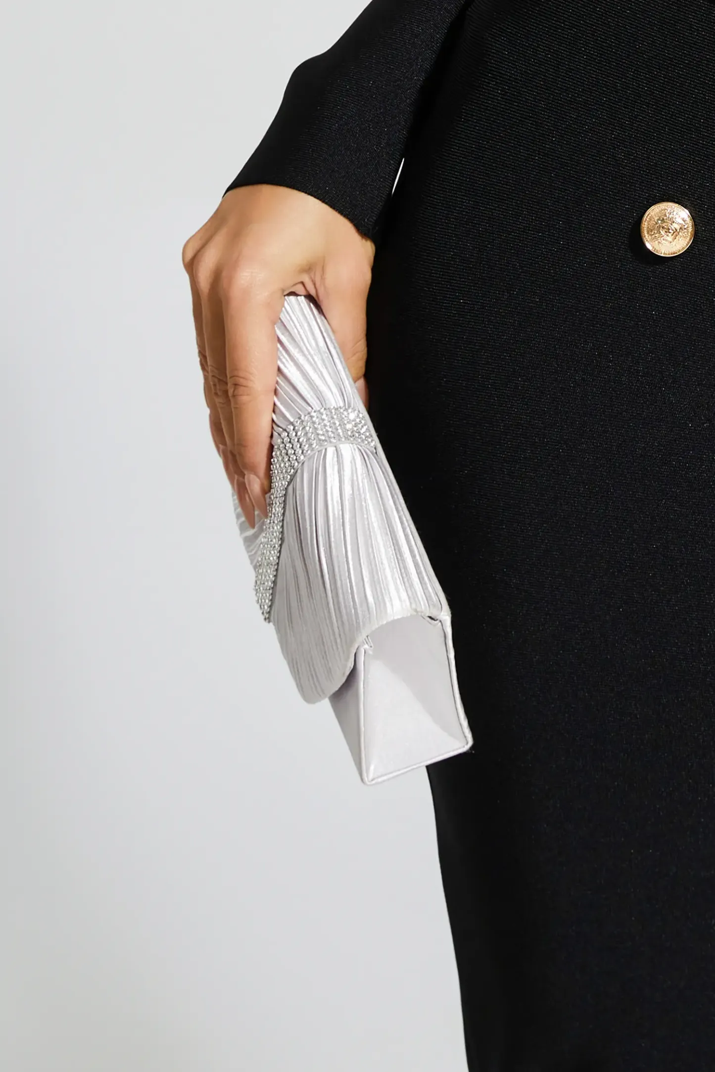 Curitis Silver Flap Bag