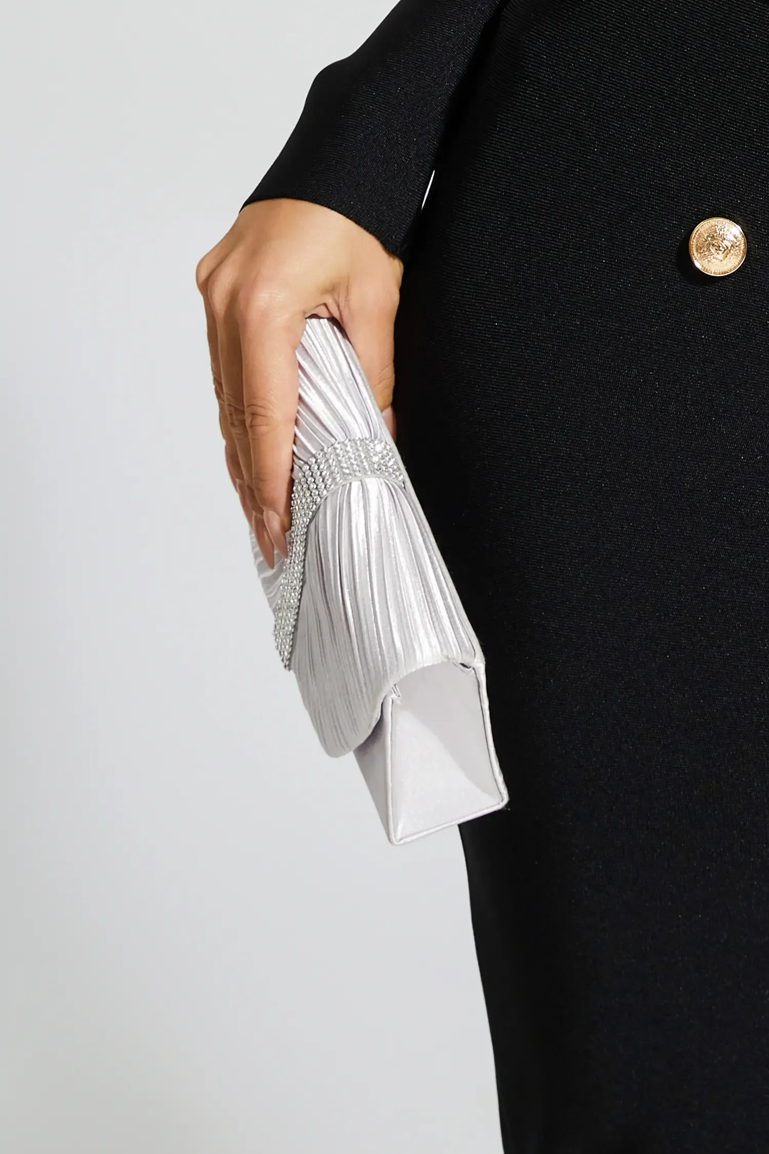 Curitis Silver Flap Bag