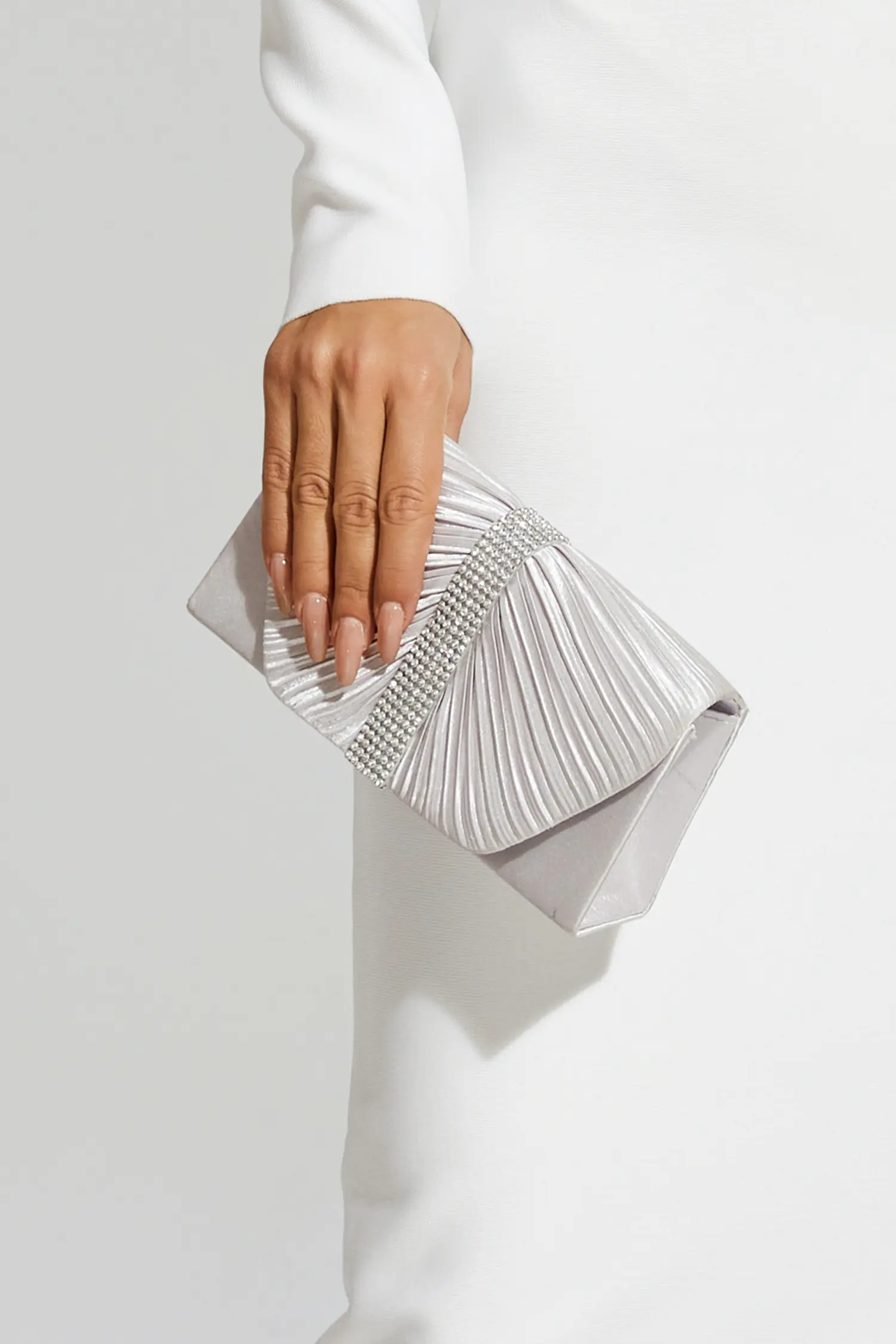 Curitis Silver Flap Bag