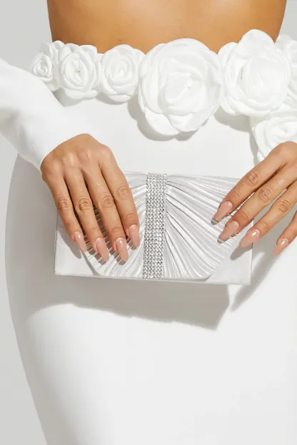 Curitis Silver Flap Bag