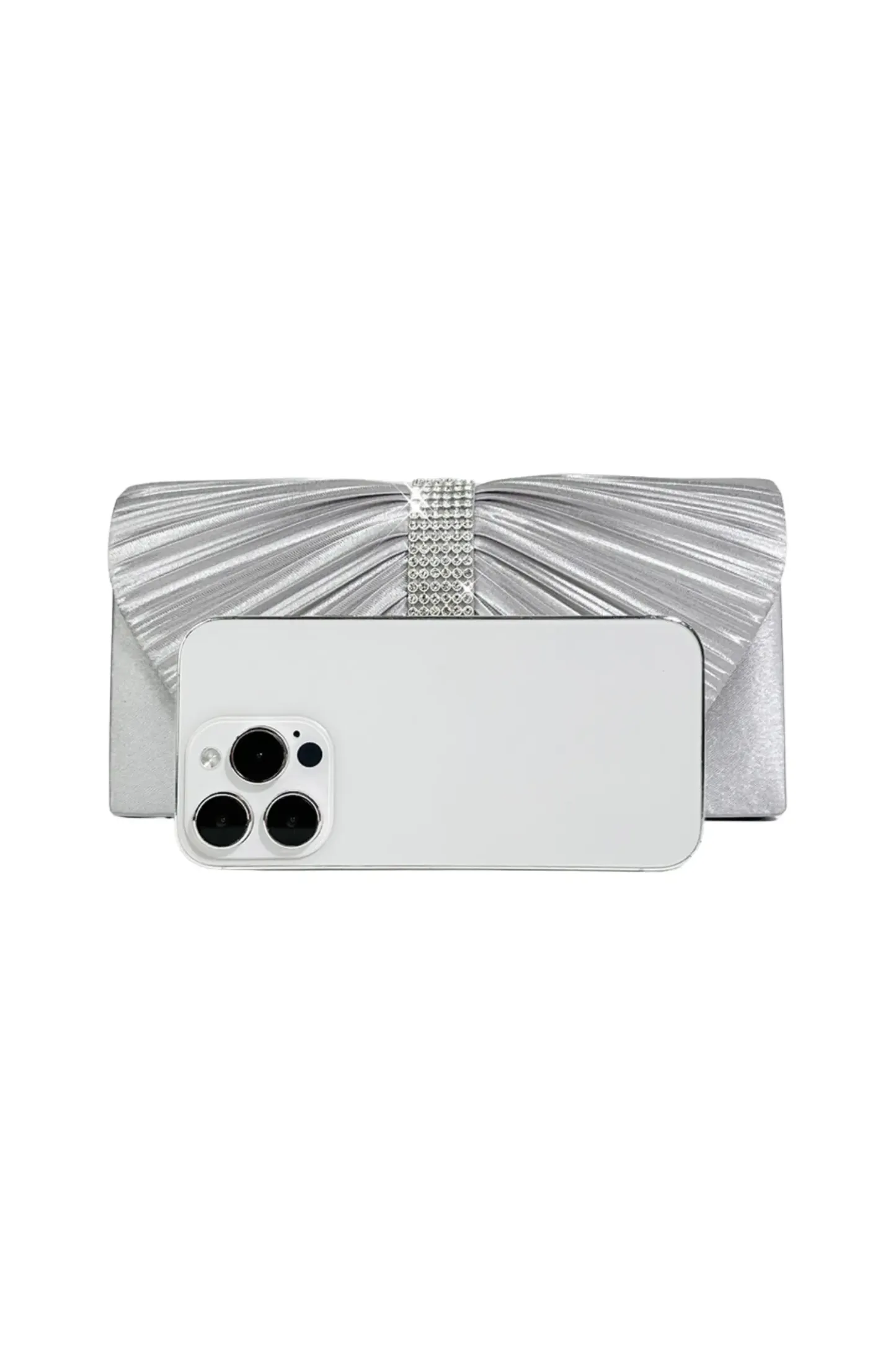 Curitis Silver Flap Bag