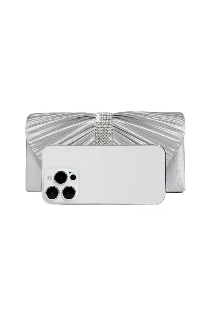 Curitis Silver Flap Bag