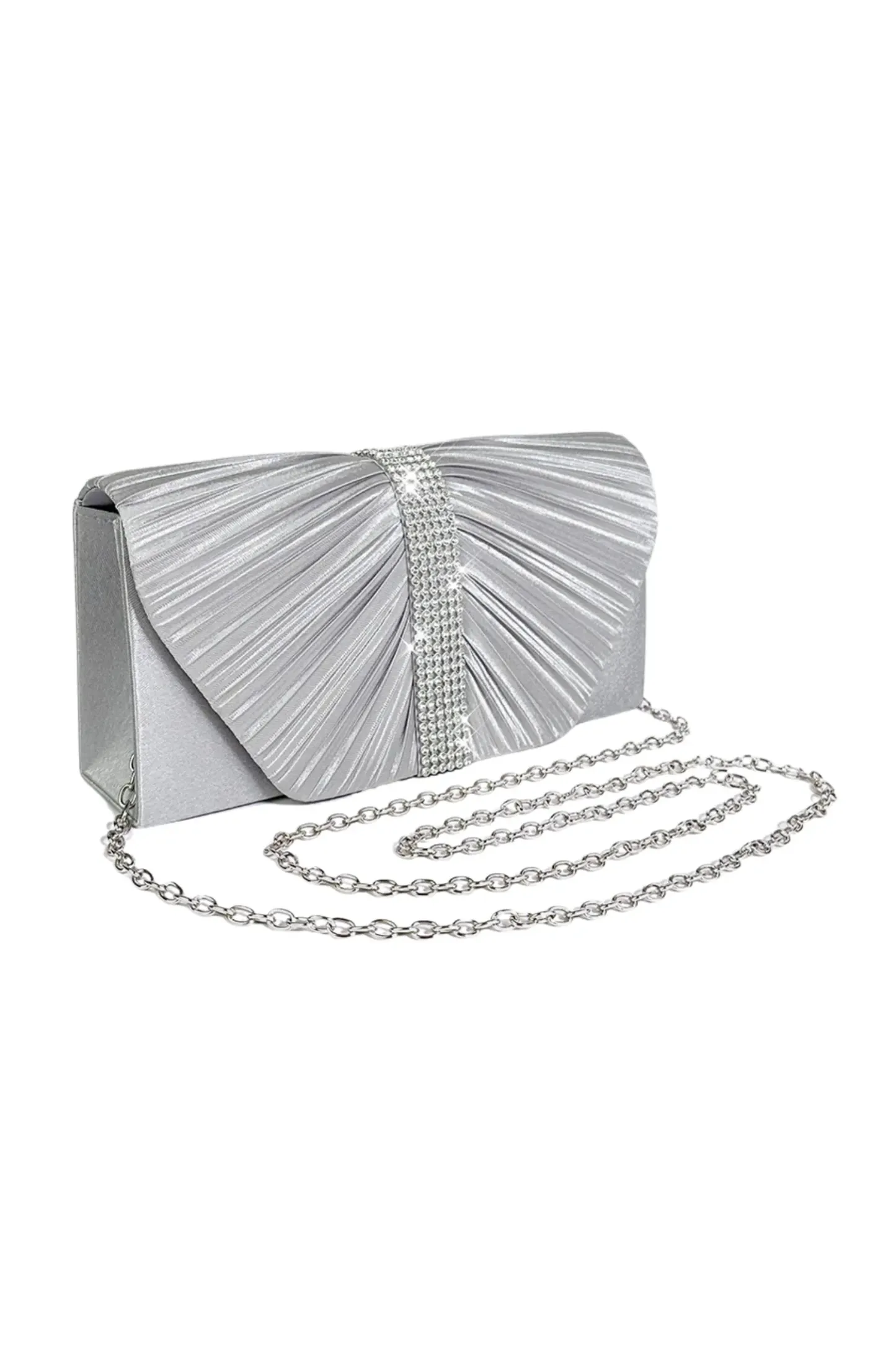 Curitis Silver Flap Bag