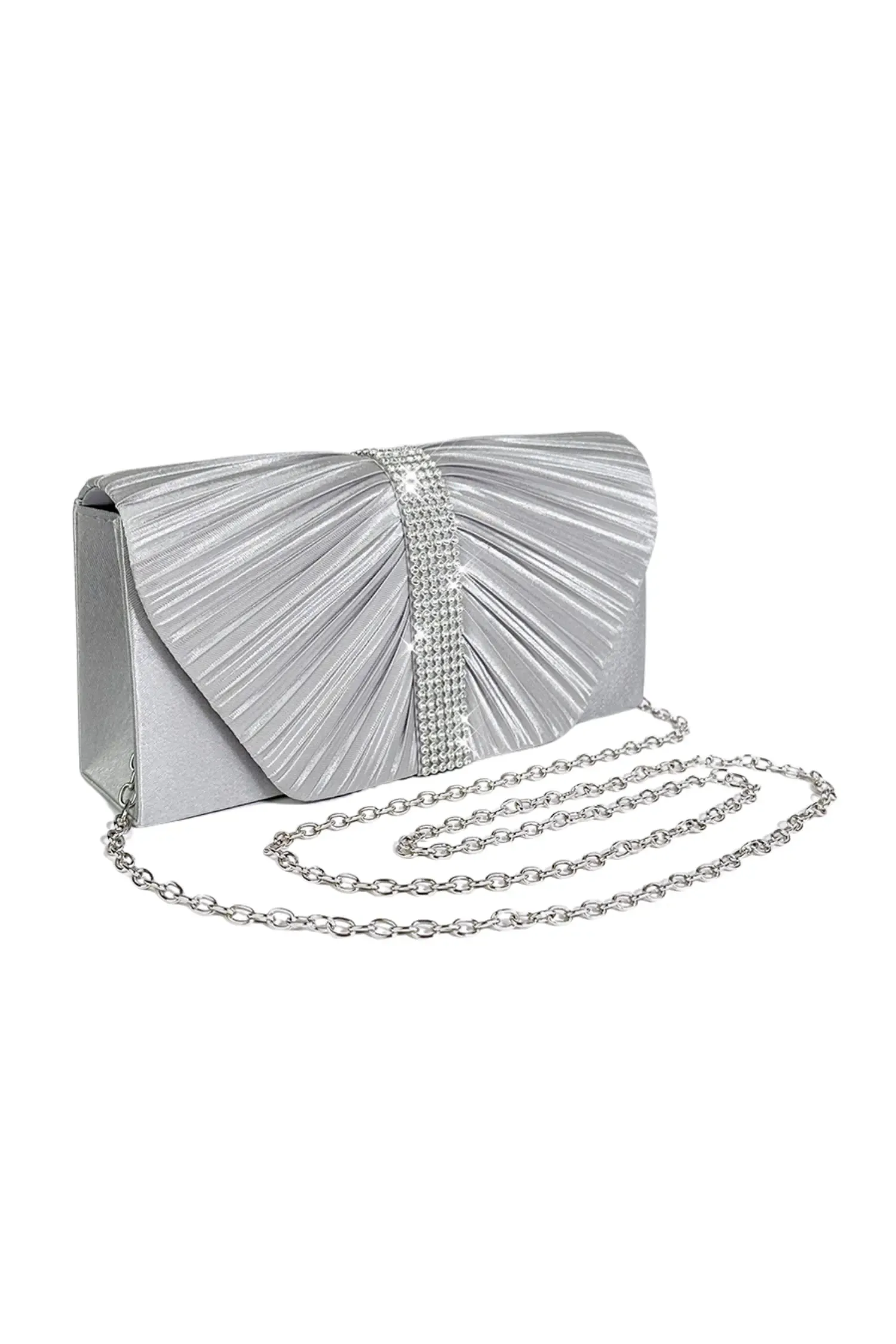 Curitis Silver Flap Bag