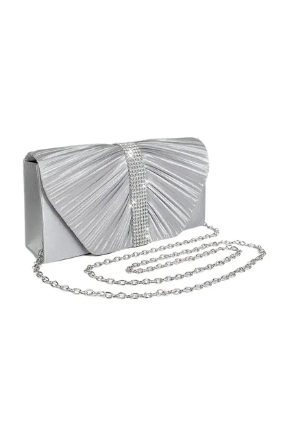 Curitis Silver Flap Bag