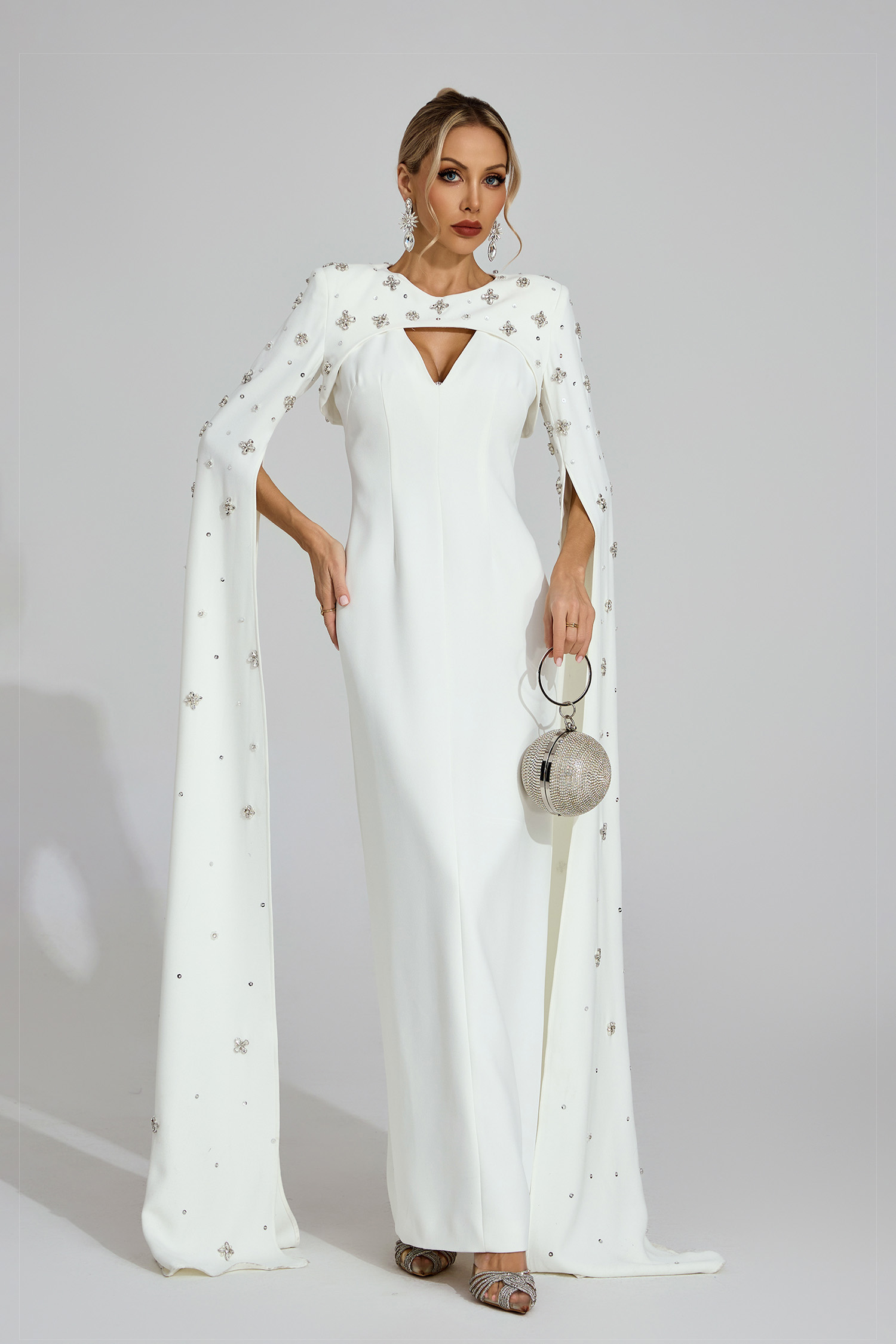 Coomb White Diamond Maxi Dress