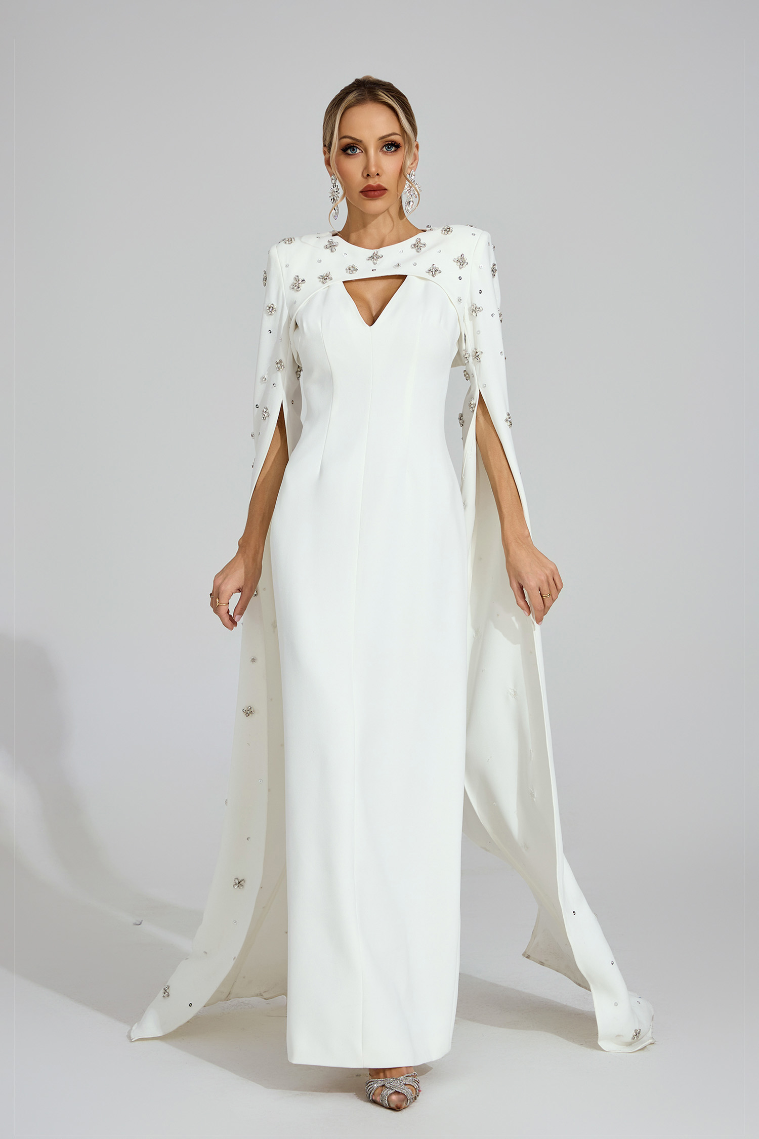 Coomb White Diamond Maxi Dress