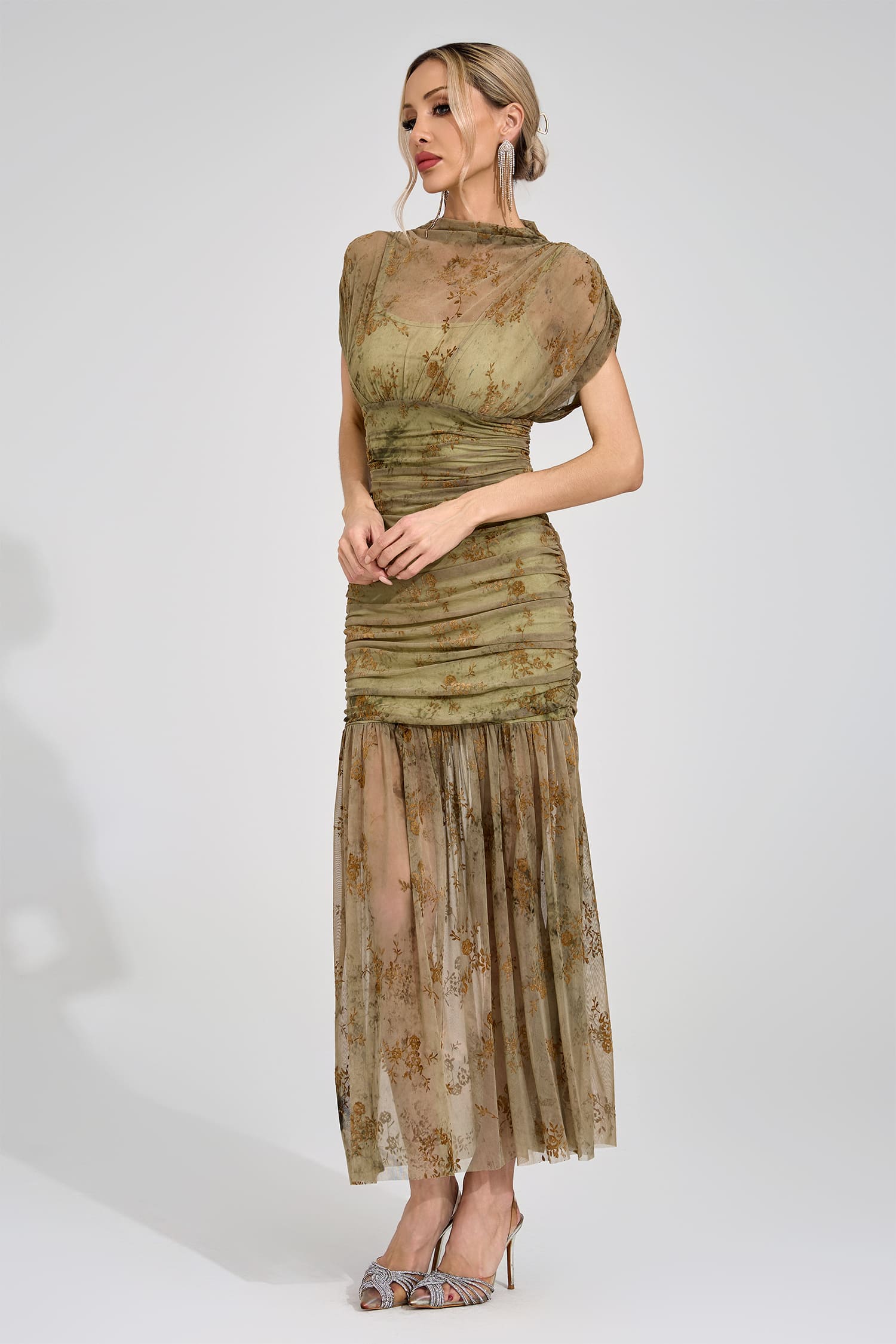 Gudrun Green Bodycon Maxi Dress