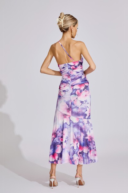 Rue Purple Off-Shoulder Maxi Dress