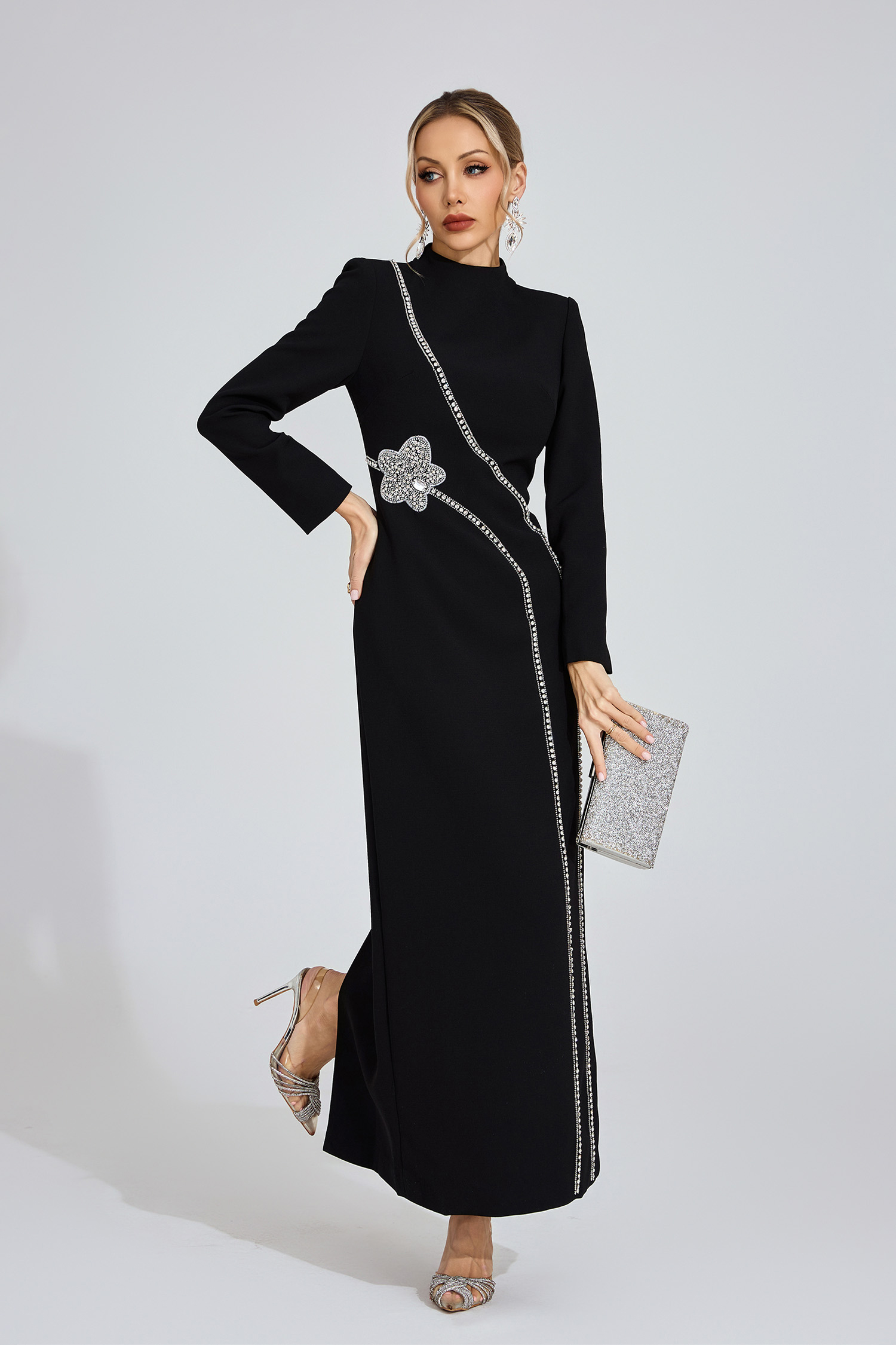 Shore Black Diamond Maxi Dress
