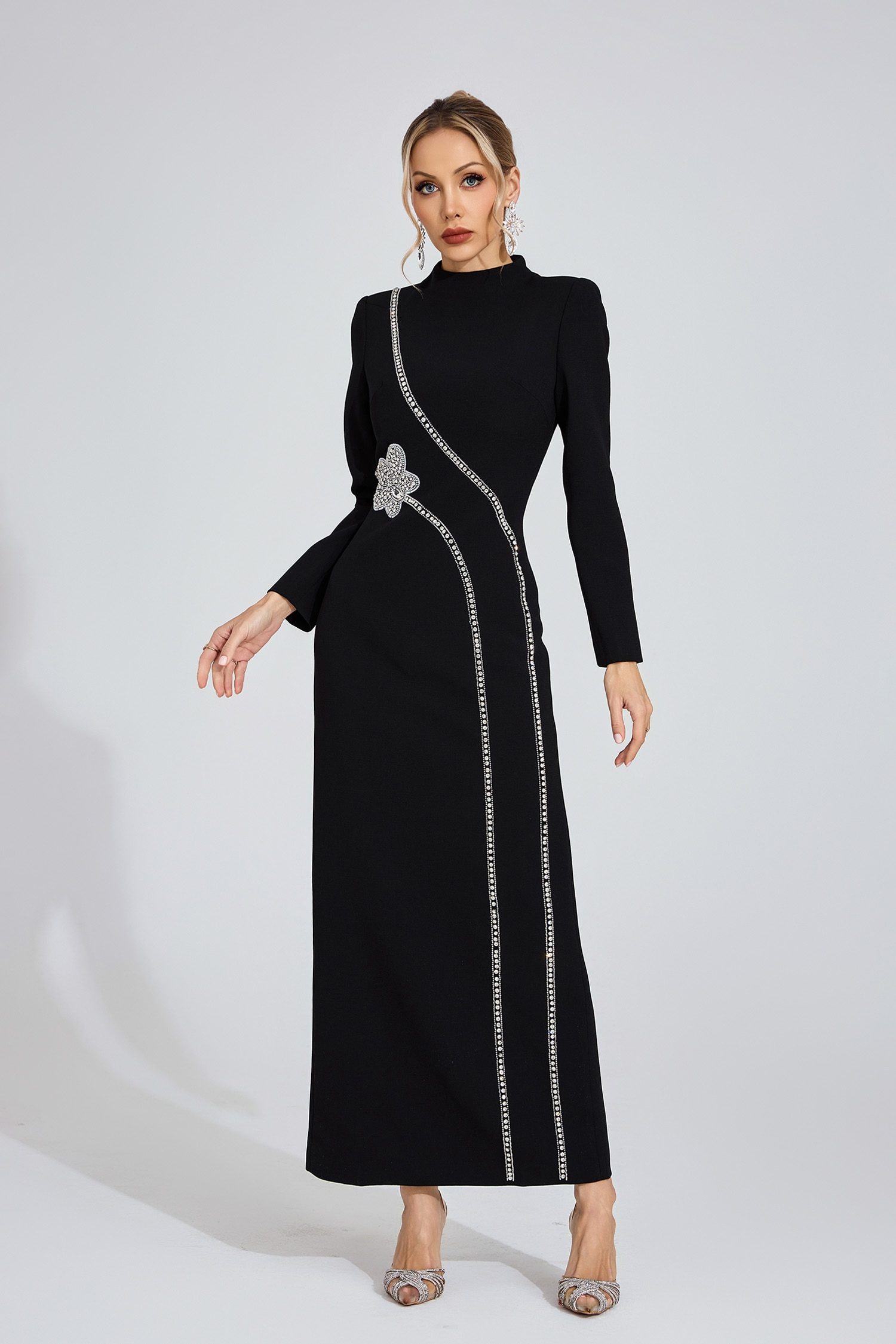 Shore Black Diamond Maxi Dress