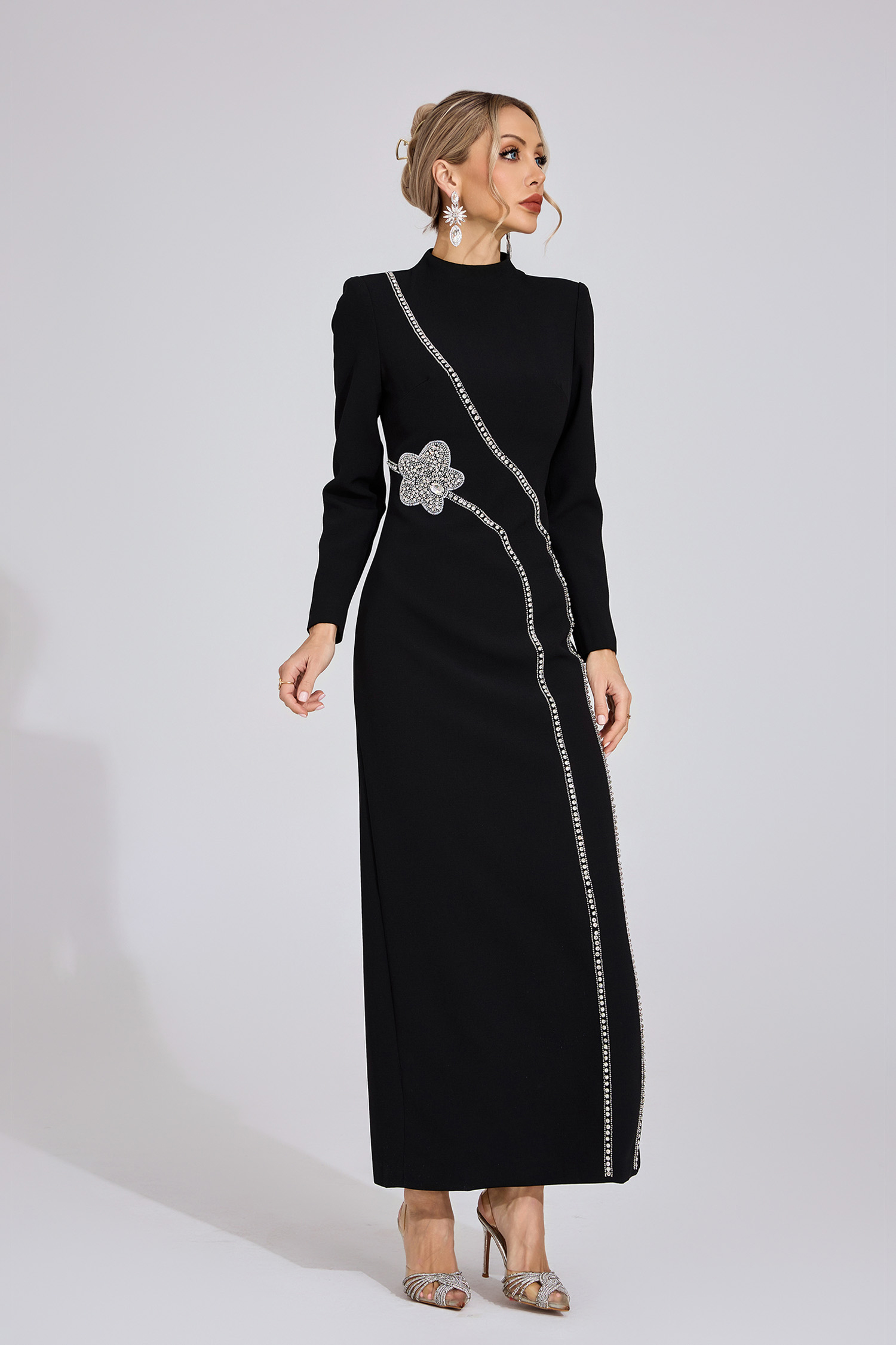 Shore Black Diamond Maxi Dress