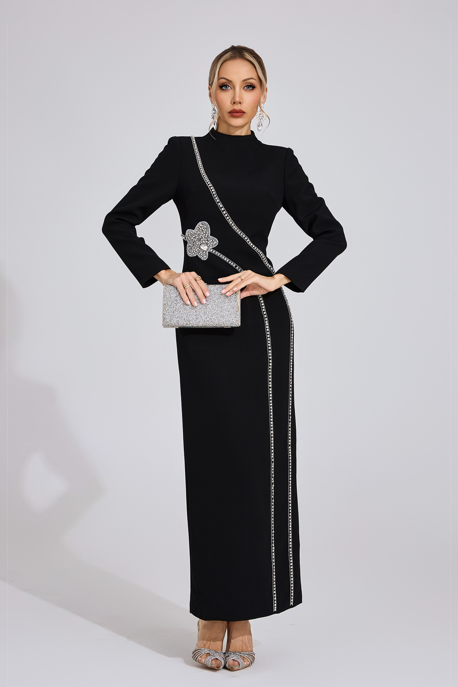 Shore Black Diamond Maxi Dress