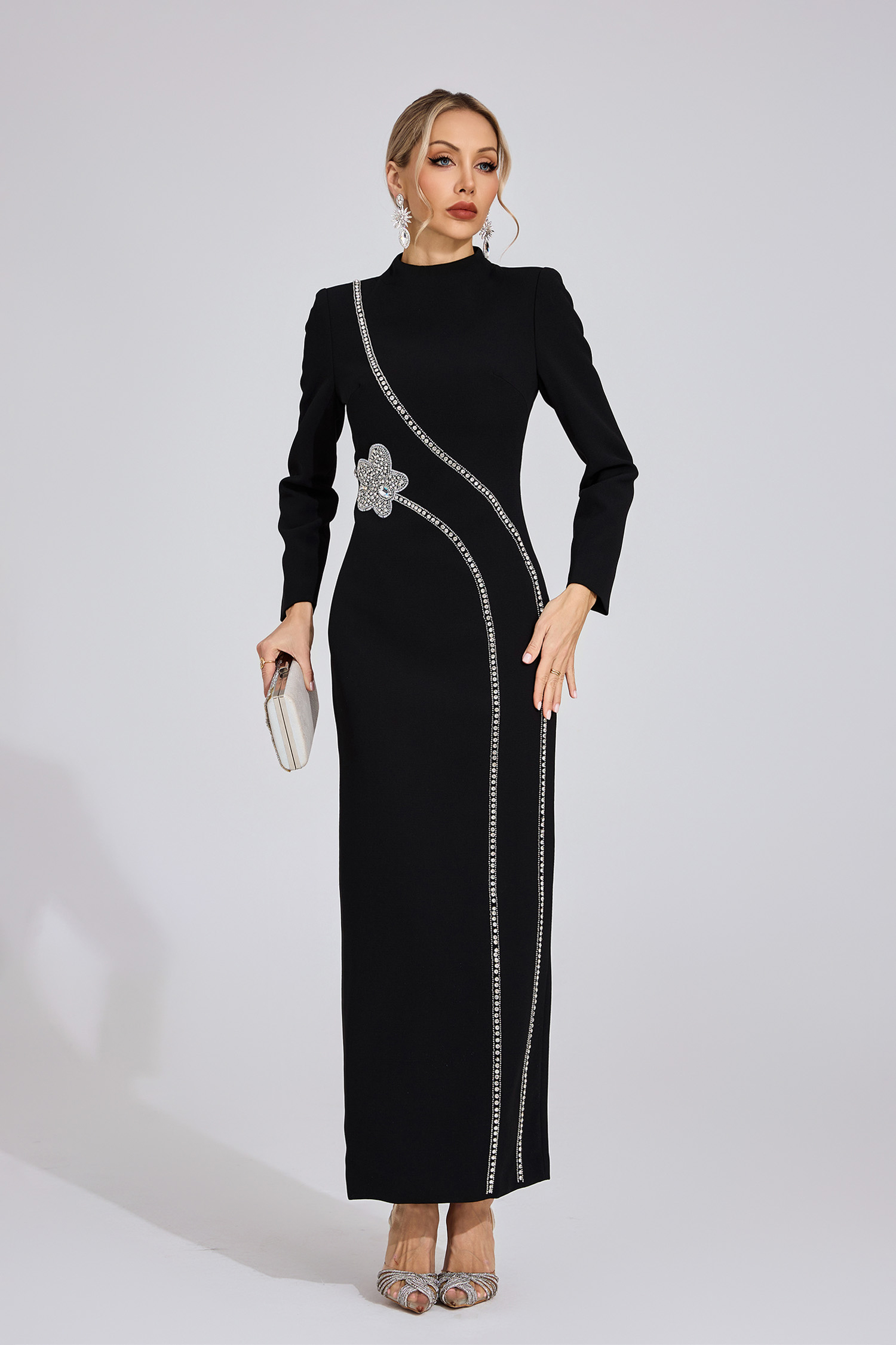 Shore Black Diamond Maxi Dress