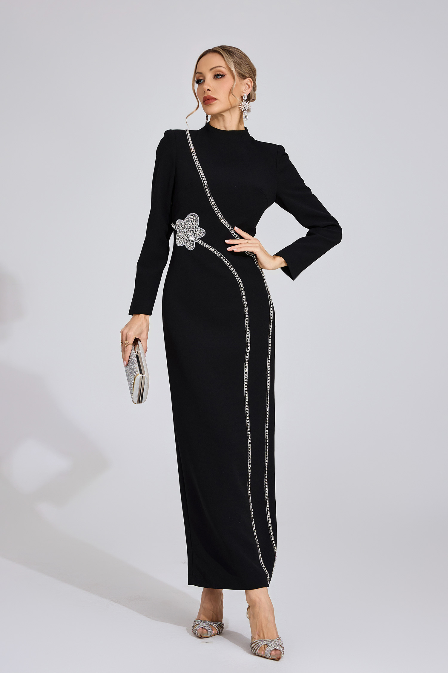 Shore Black Diamond Maxi Dress