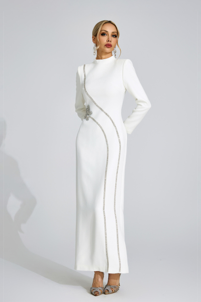 Shore White Diamond Maxi Dress