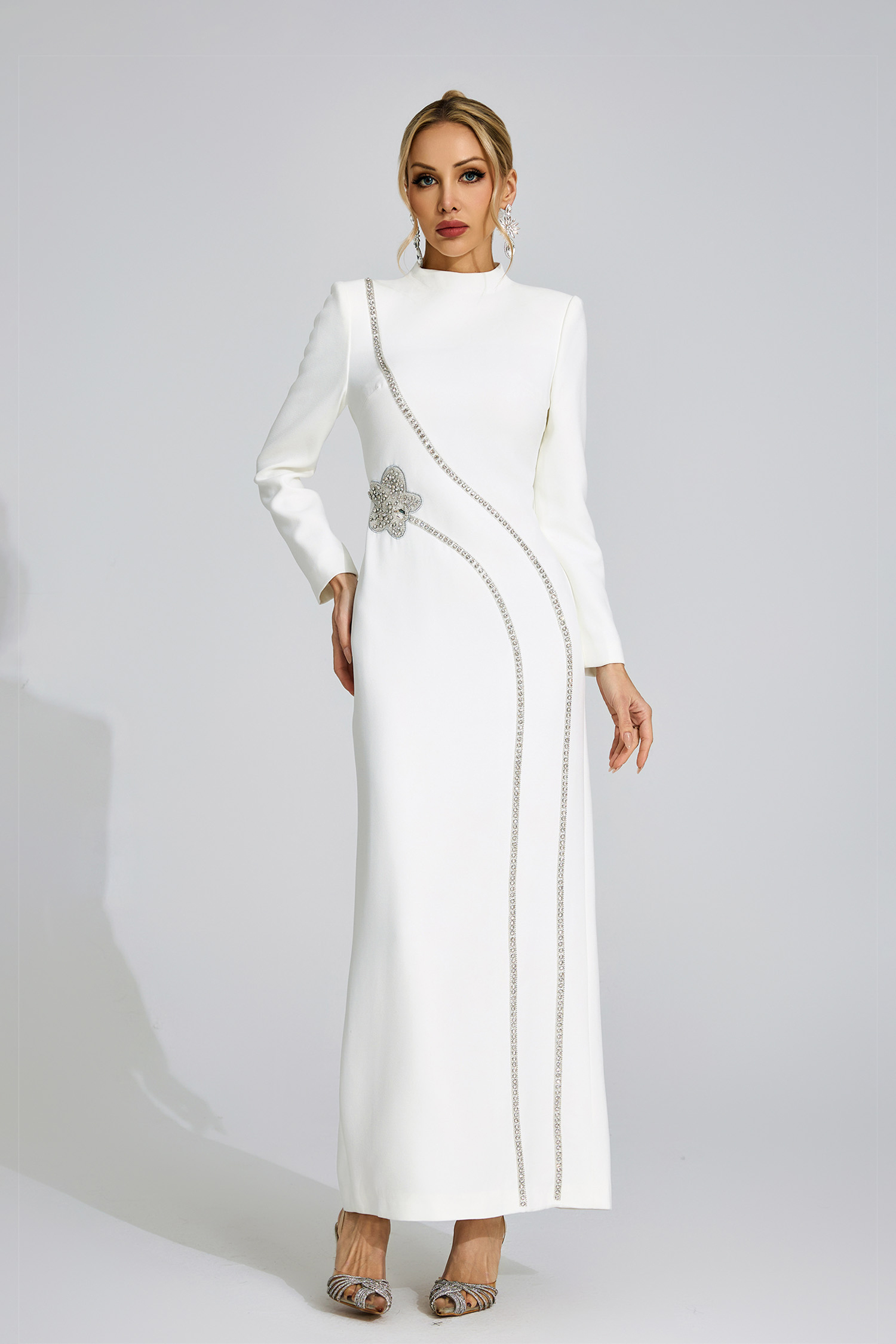 Shore White Diamond Maxi Dress