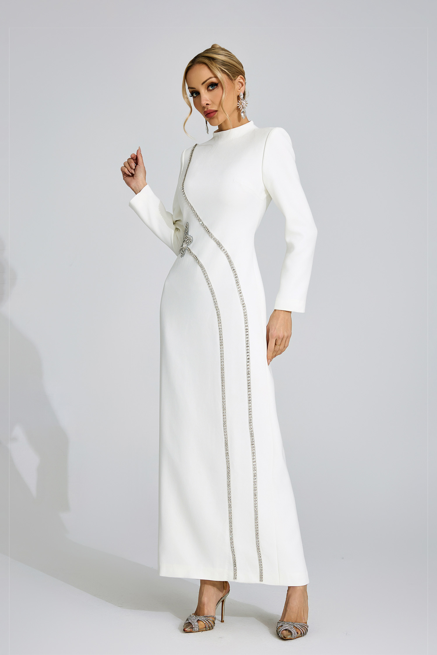 Shore White Diamond Maxi Dress
