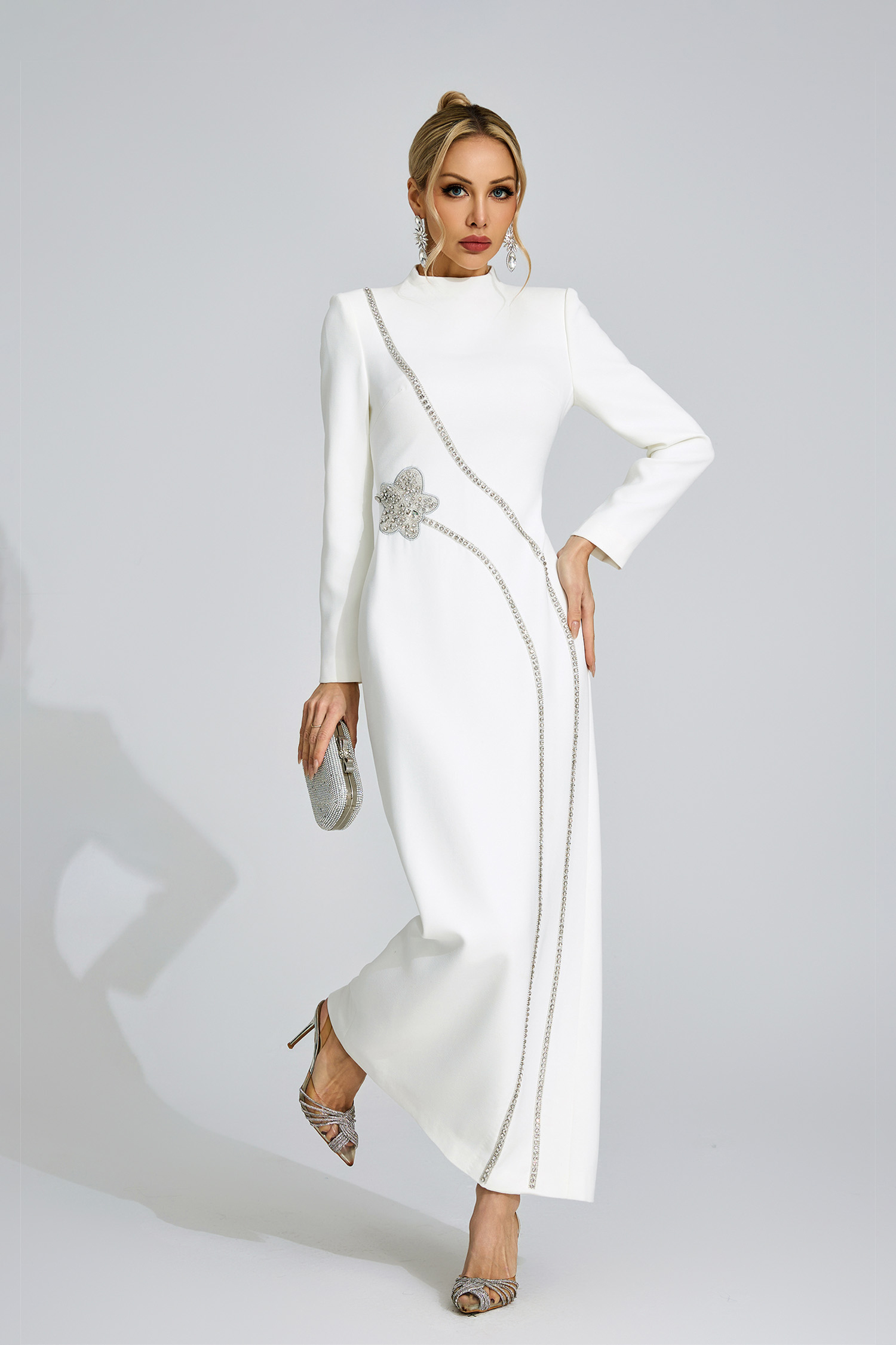 Shore White Diamond Maxi Dress