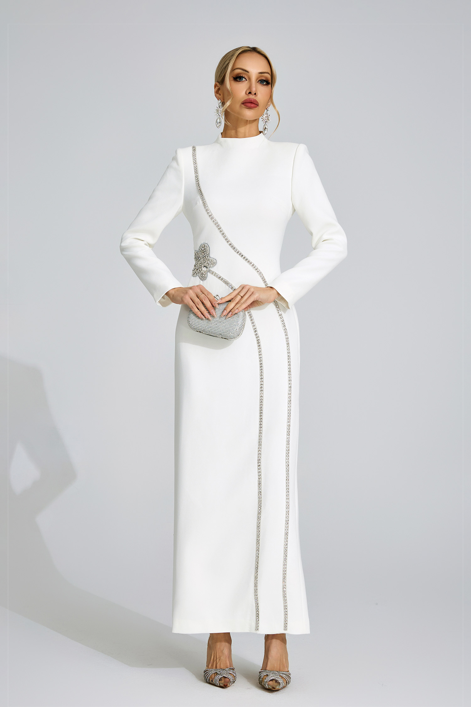 Shore White Diamond Maxi Dress