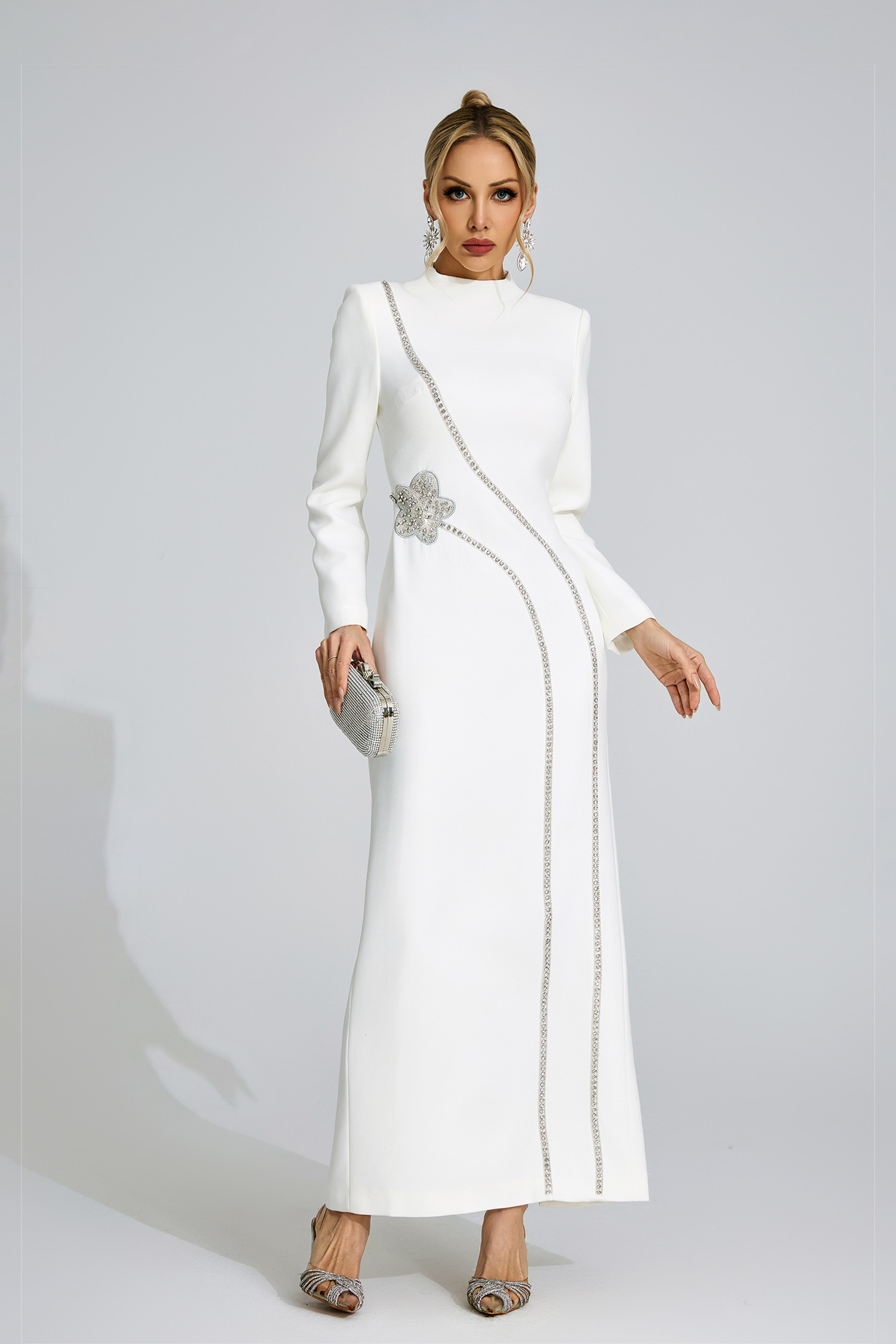 Shore White Diamond Maxi Dress