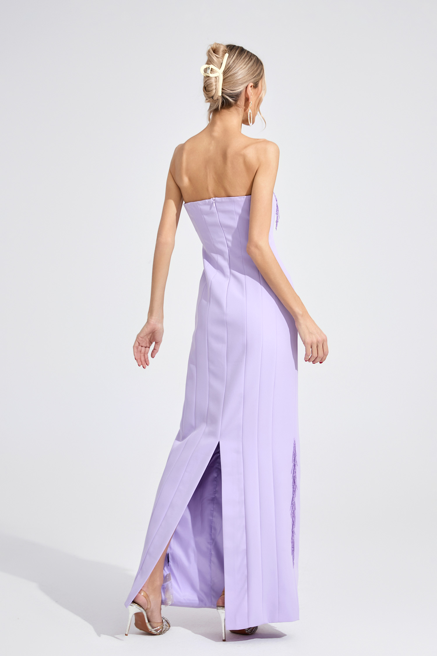 Stone Violet Floral Maxi Dress