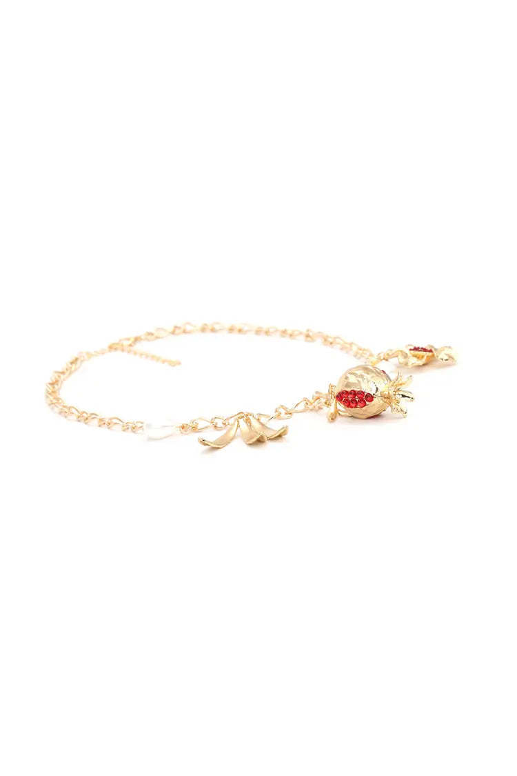 Macadam Pomegranate Flower Necklace