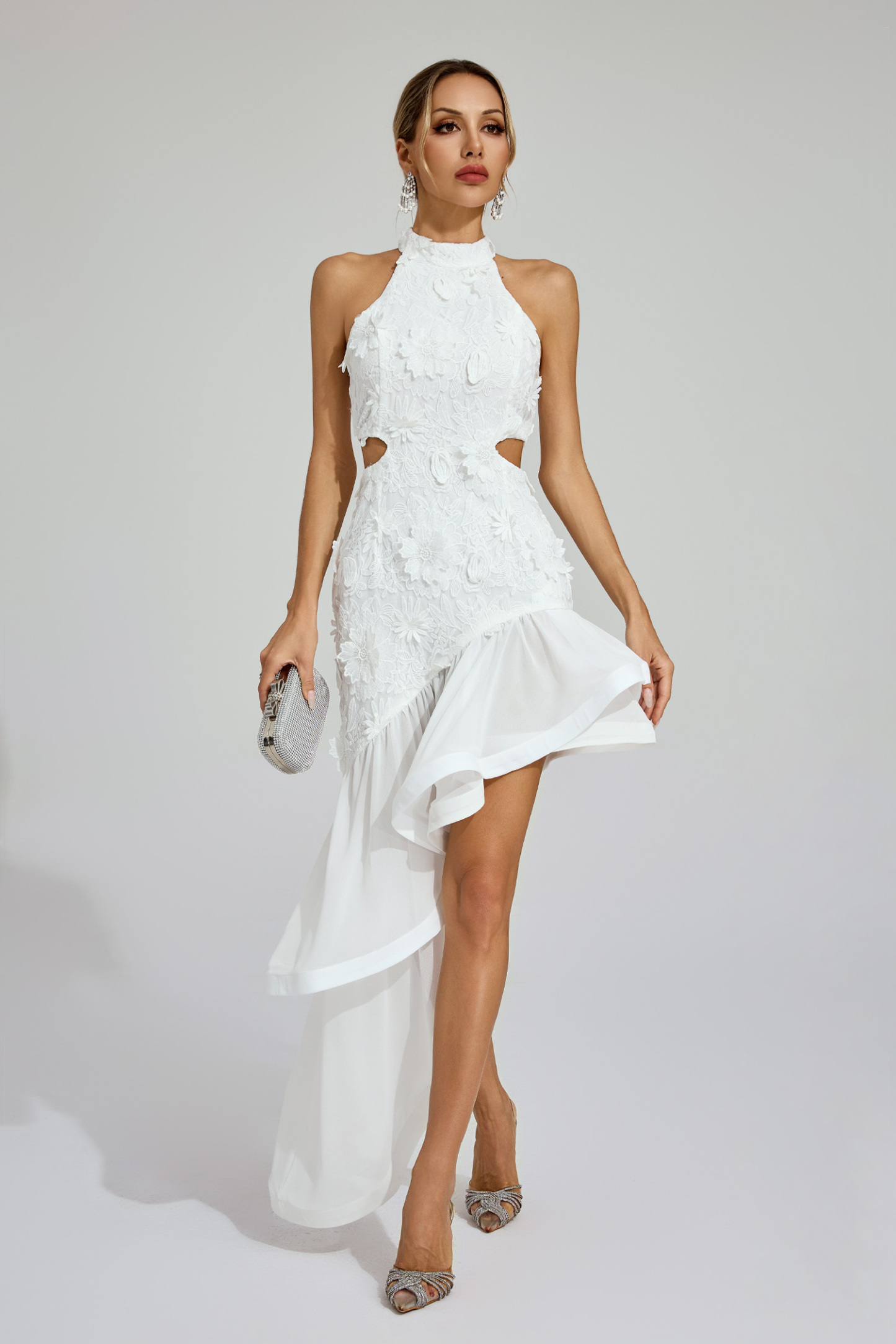 Milne White Lace Cut Out Dress