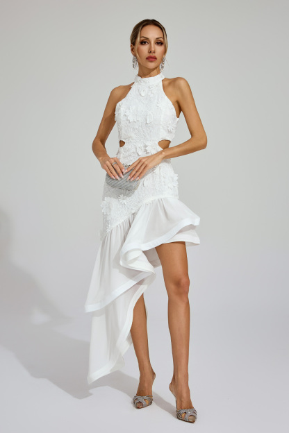 Milne White Lace Cut Out Dress