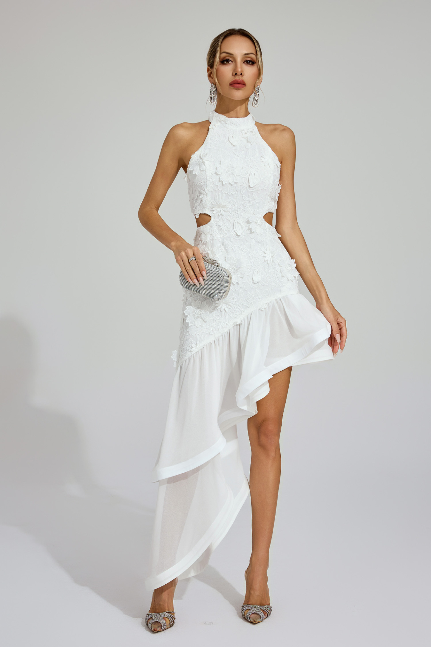 Milne White Lace Cut Out Dress