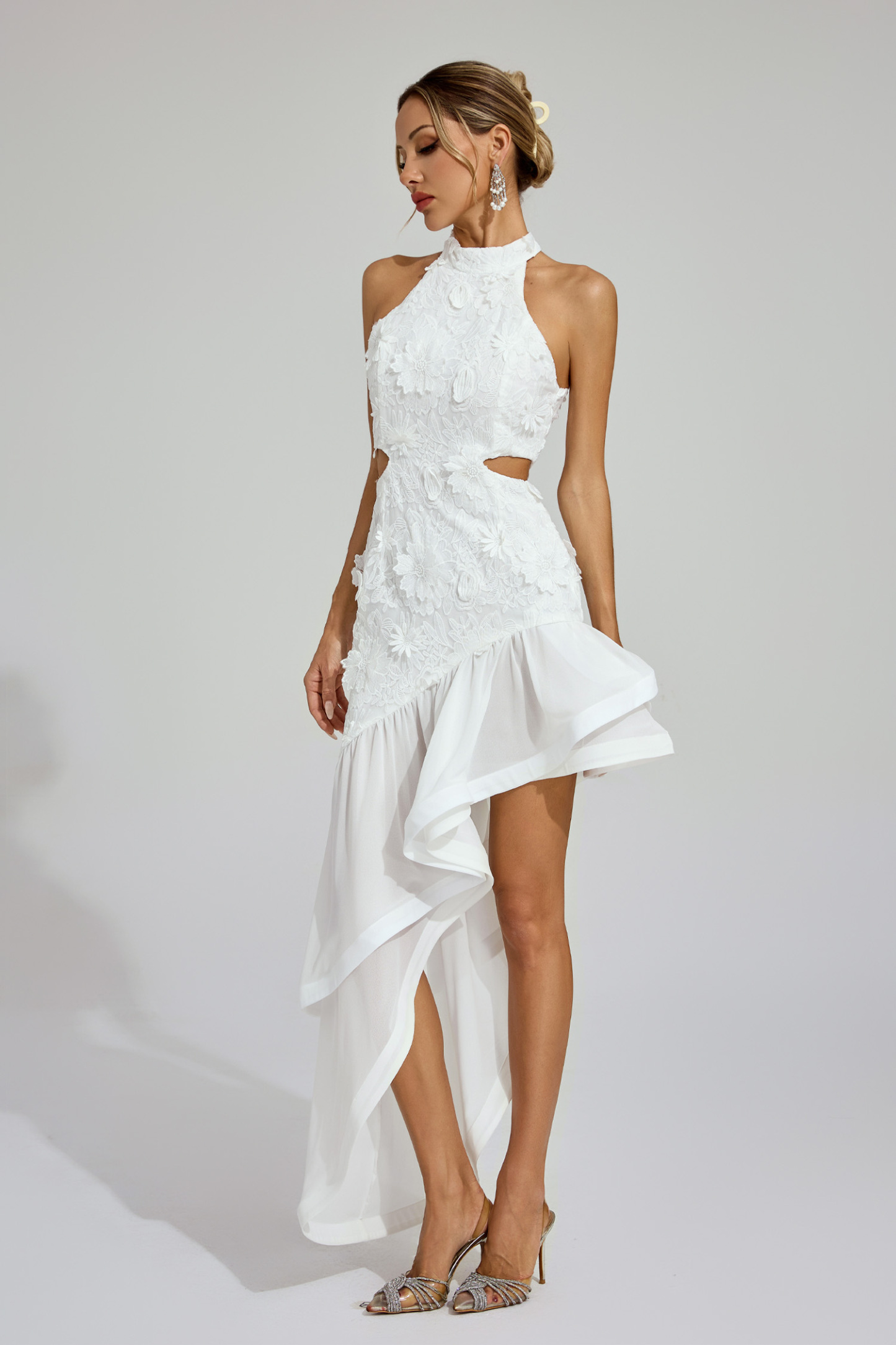 Milne White Lace Cut Out Dress