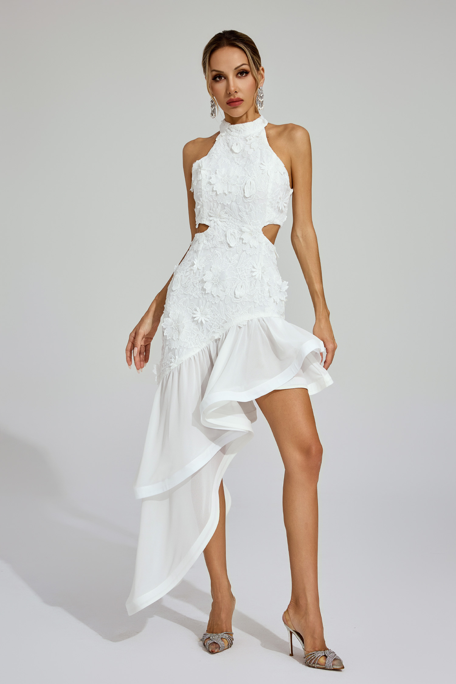 Milne White Lace Cut Out Dress