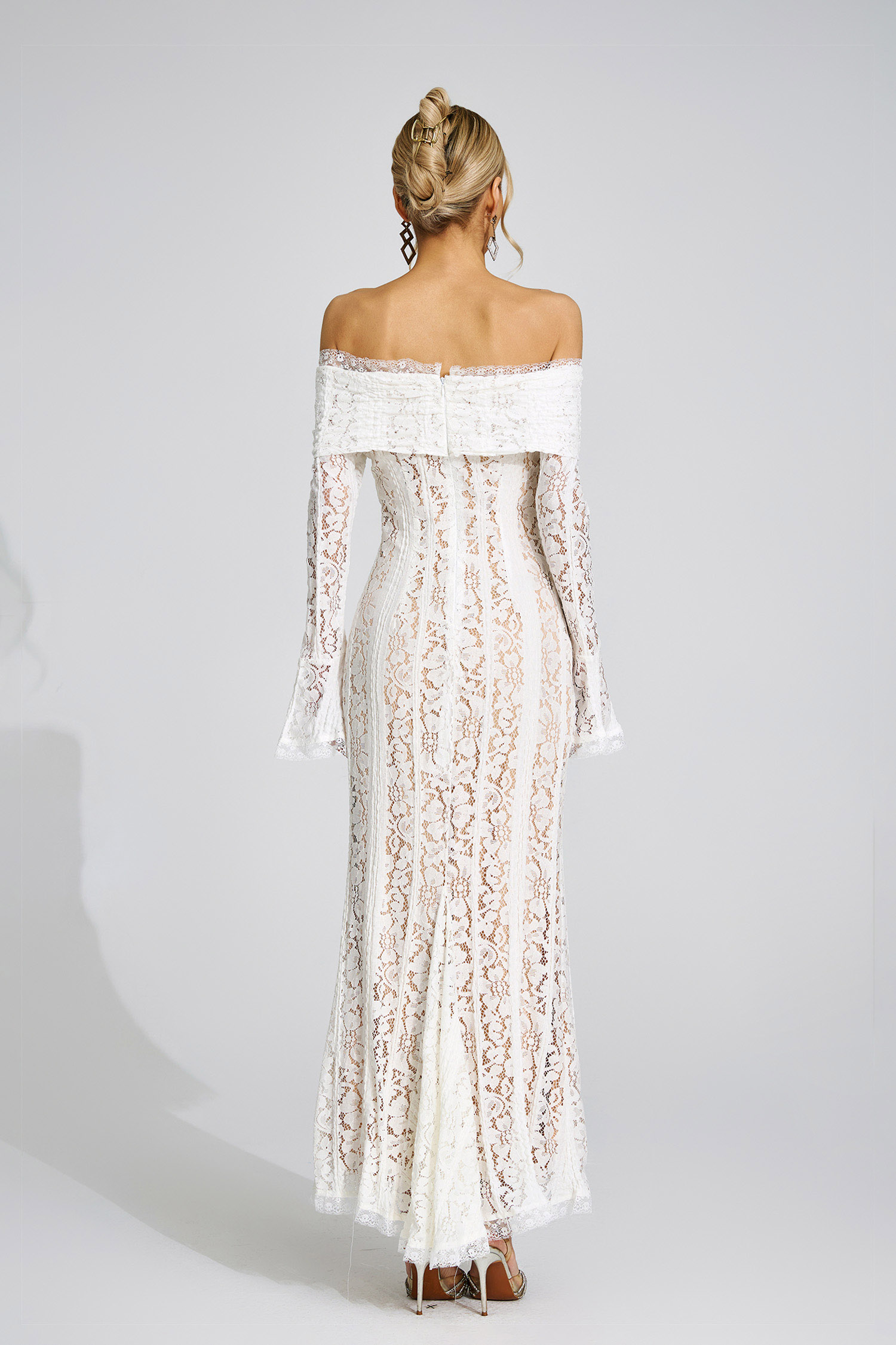 Quinn White Lace Maxi Dress