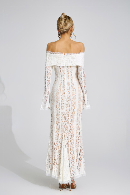 Quinn White Lace Maxi Dress