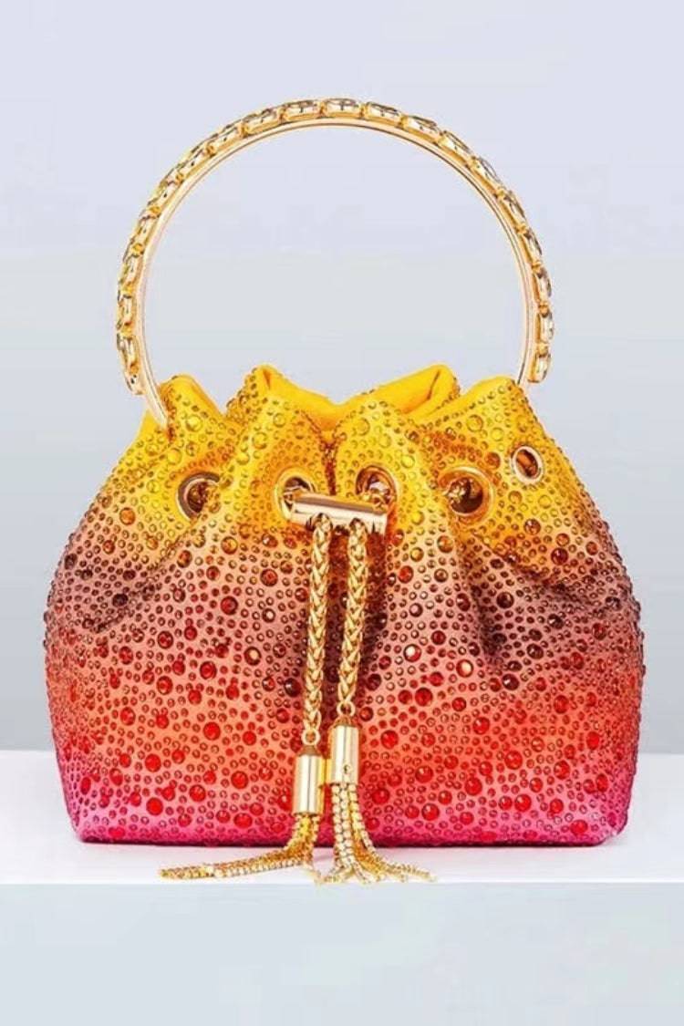 Horace Multicolored Crystal Embellished Bucket Bag