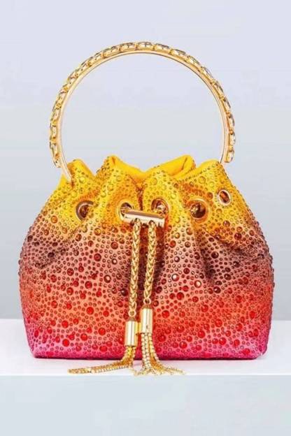 Horace Multicolored Crystal Embellished Bucket Bag
