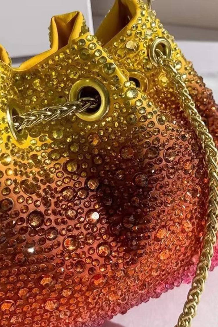 Horace Multicolored Crystal Embellished Bucket Bag
