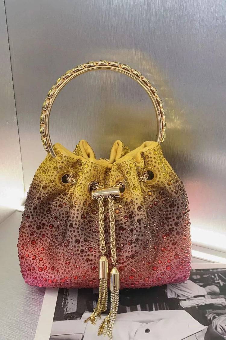 Horace Multicolored Crystal Embellished Bucket Bag