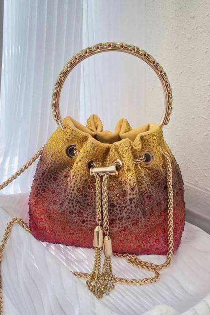 Horace Multicolored Crystal Embellished Bucket Bag