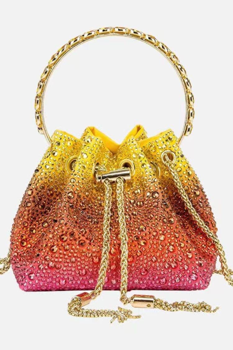 Horace Multicolored Crystal Embellished Bucket Bag
