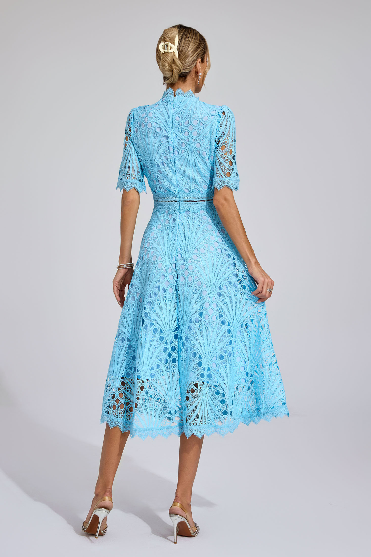 Venus Blue Cut Out Midi Dress