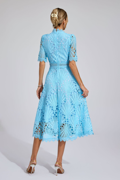 Venus Blue Cut Out Midi Dress