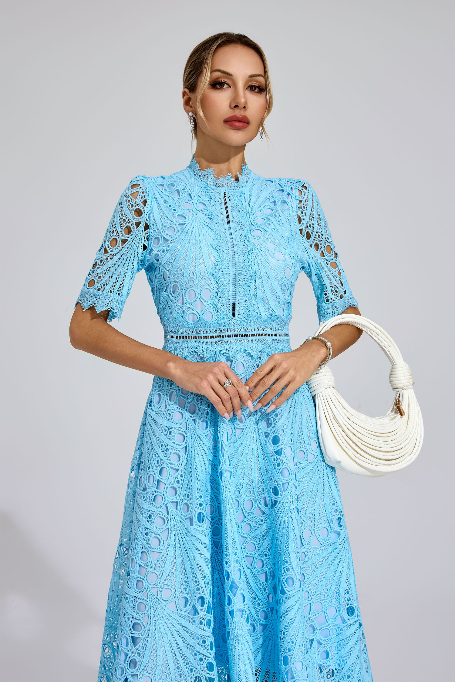 Venus Blue Cut Out Midi Dress
