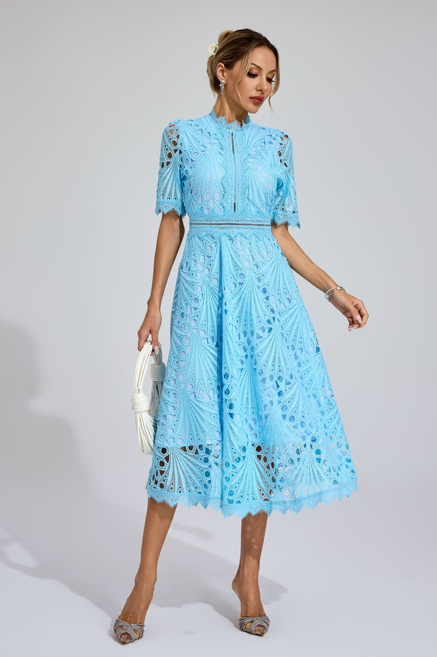 Venus Blue Cut Out Midi Dress