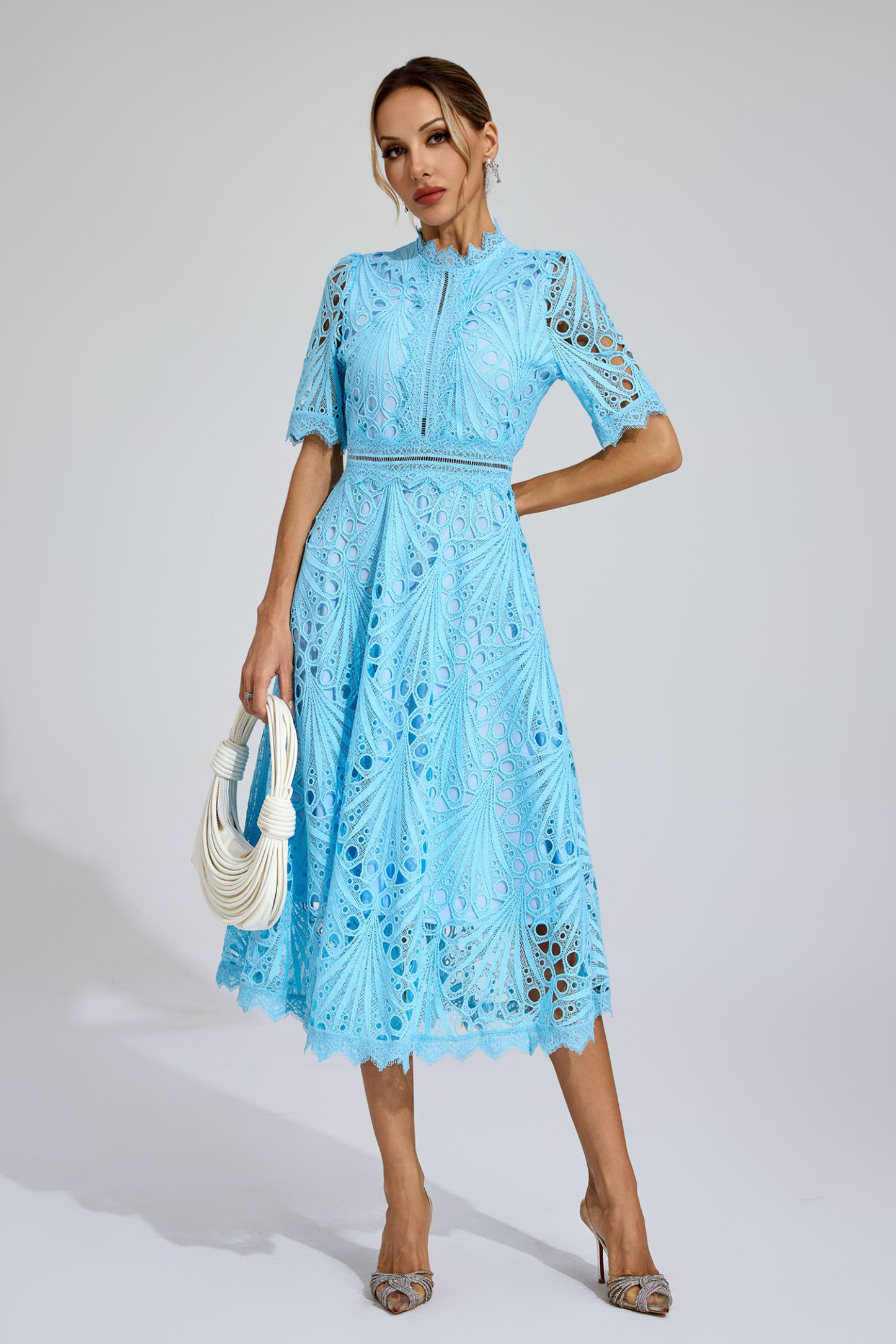 Venus Blue Cut Out Midi Dress