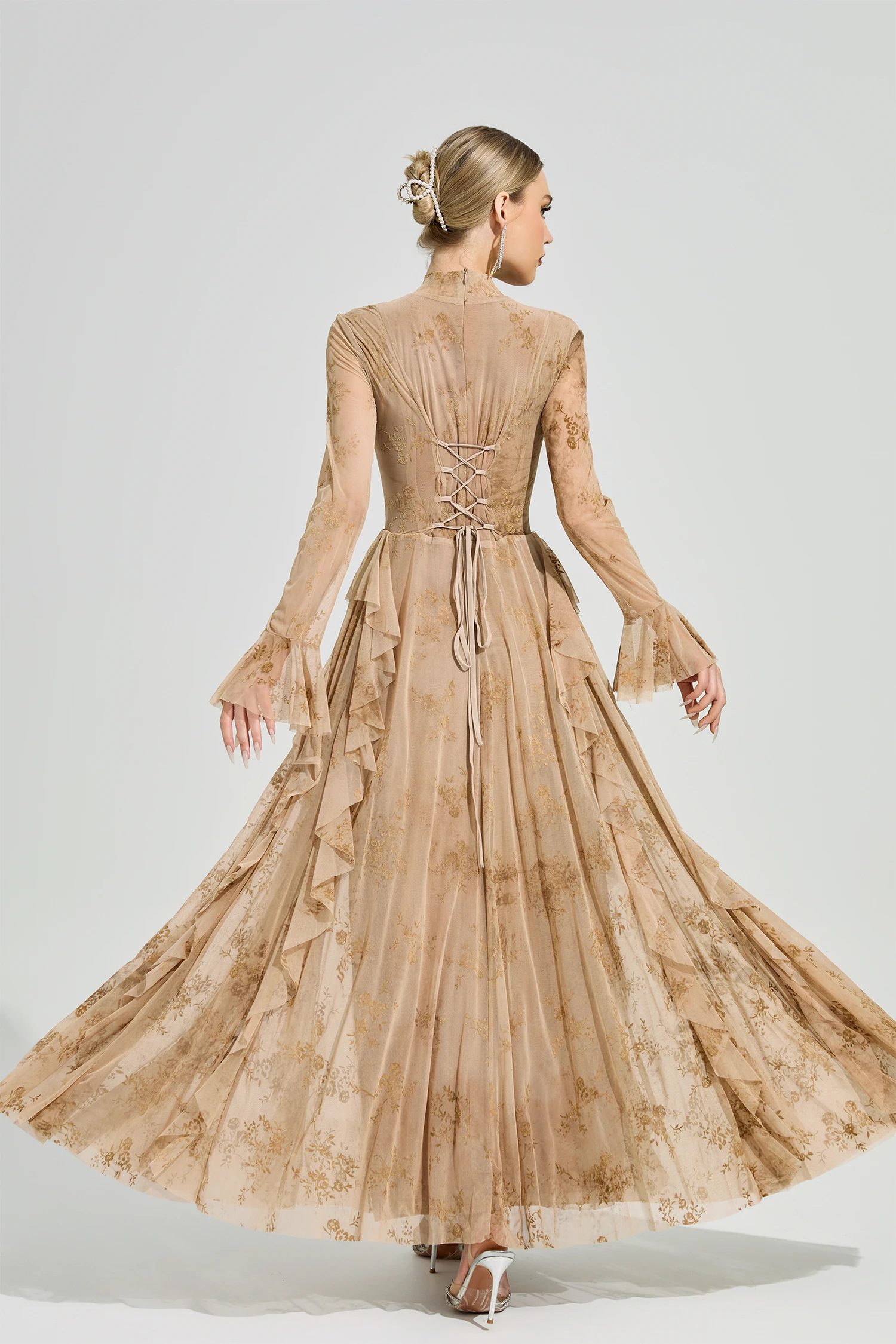 Copernicus Khaki Prom Dress