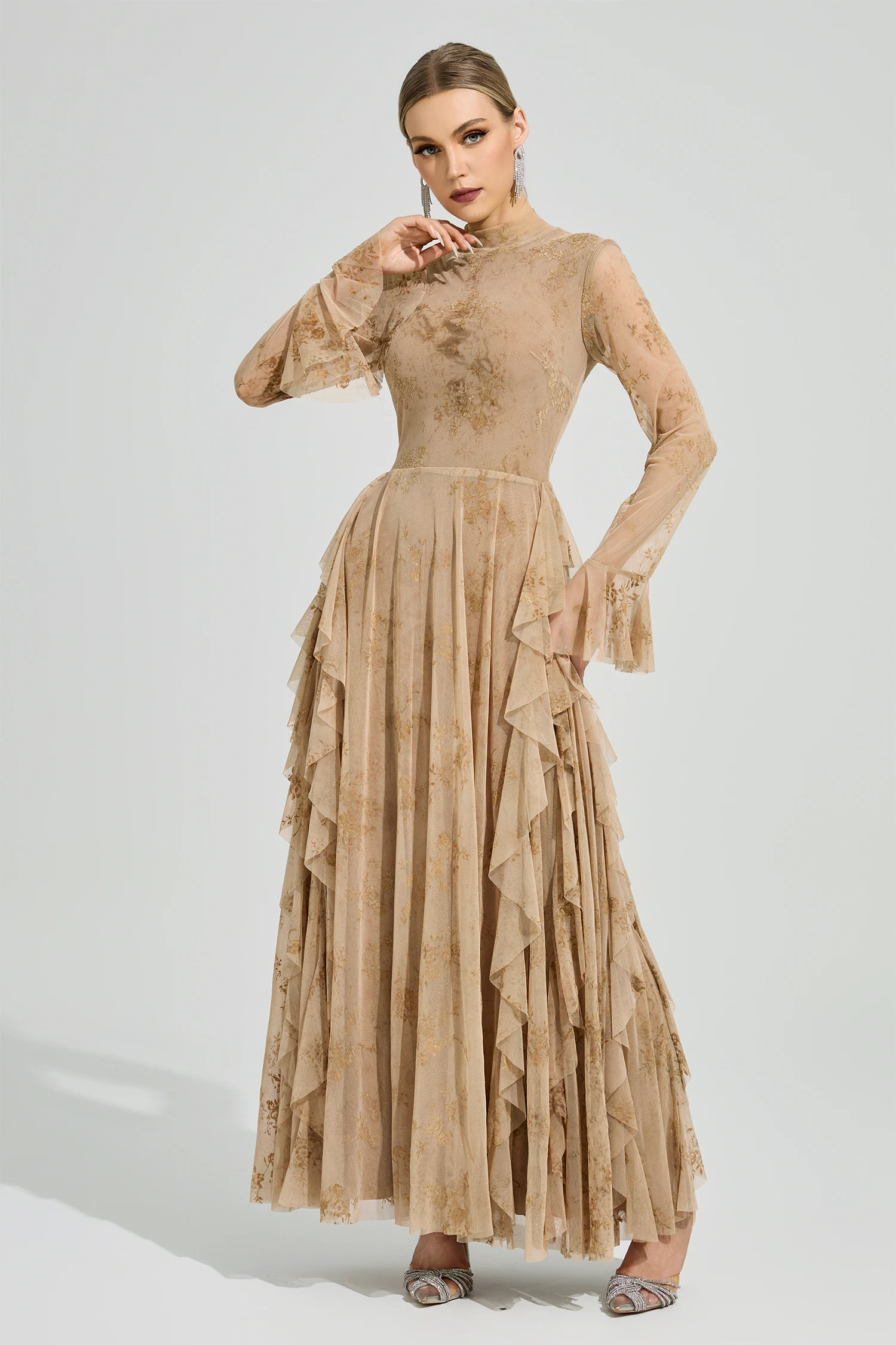 Copernicus Khaki Prom Dress