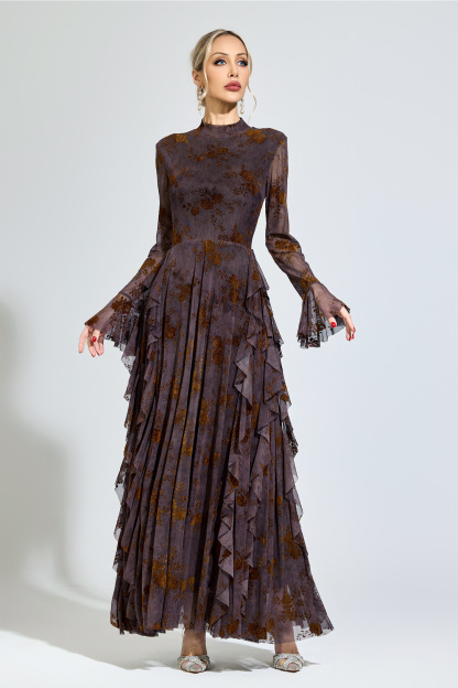 Copernicus Dark Brown Prom Dress